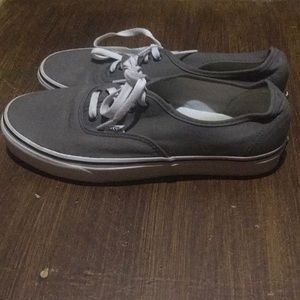 Gray and white vans